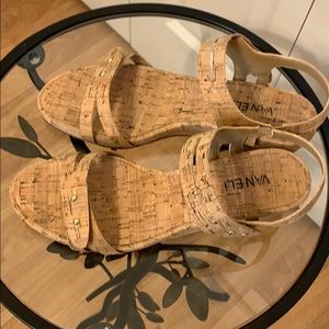 Vaneli cork wedge sandals Sz. 8M